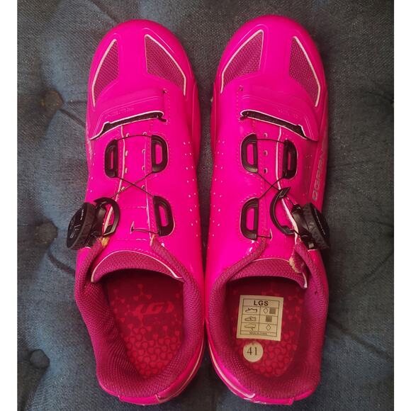 Louis Garneau Peloton Women's Cycling Shoes Pink/Ruby EU 41 US 9.5 - Picture 3 of 5